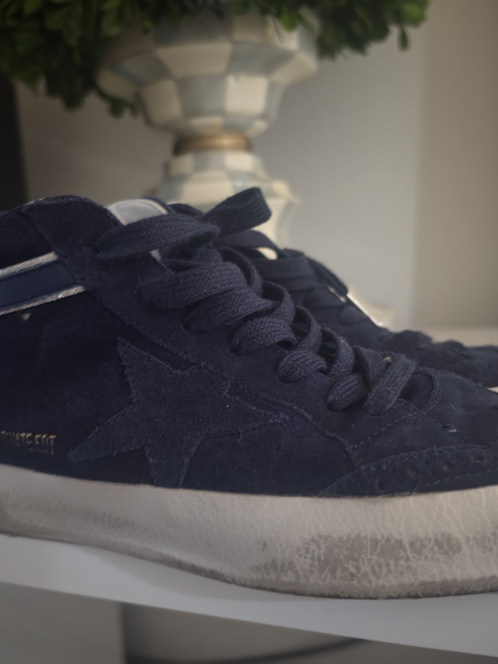 Golden Goose Midstar Suede Mid-Top NAVY